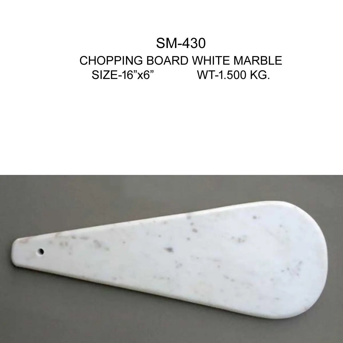 CHOPPING BOARD WHITE MARBLE